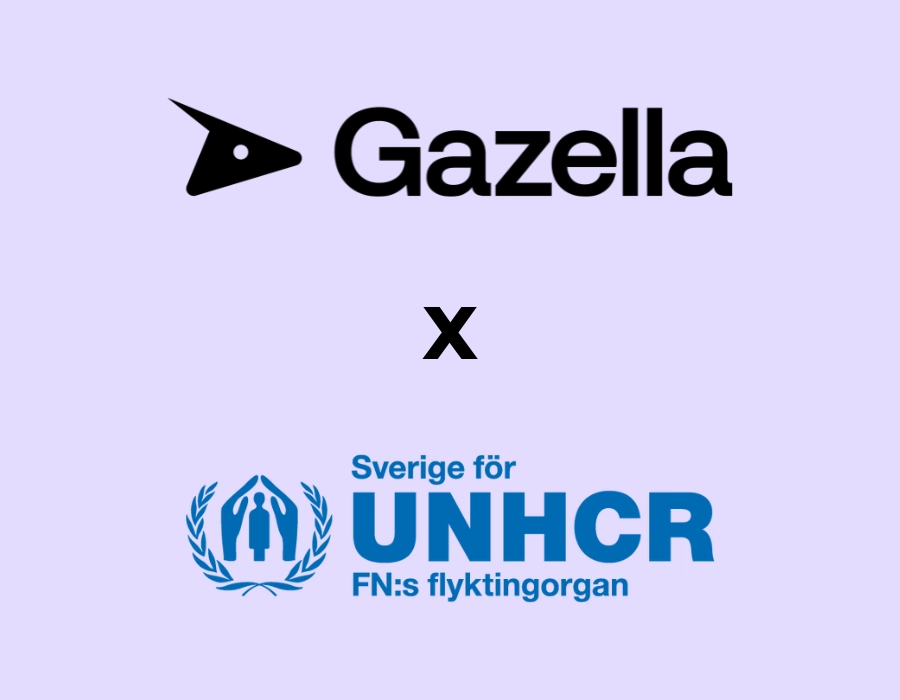Gazella stöttar Sverige för UNHCR i ett viktigt tillväxtskede